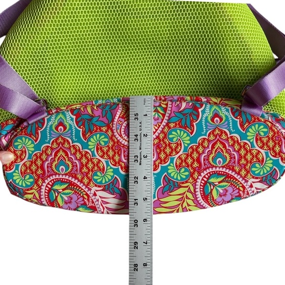 VERA BRADLEY Citrine Paisley in Paradise Mesh Drawstring Backpack Lined - Picture 4 of 9